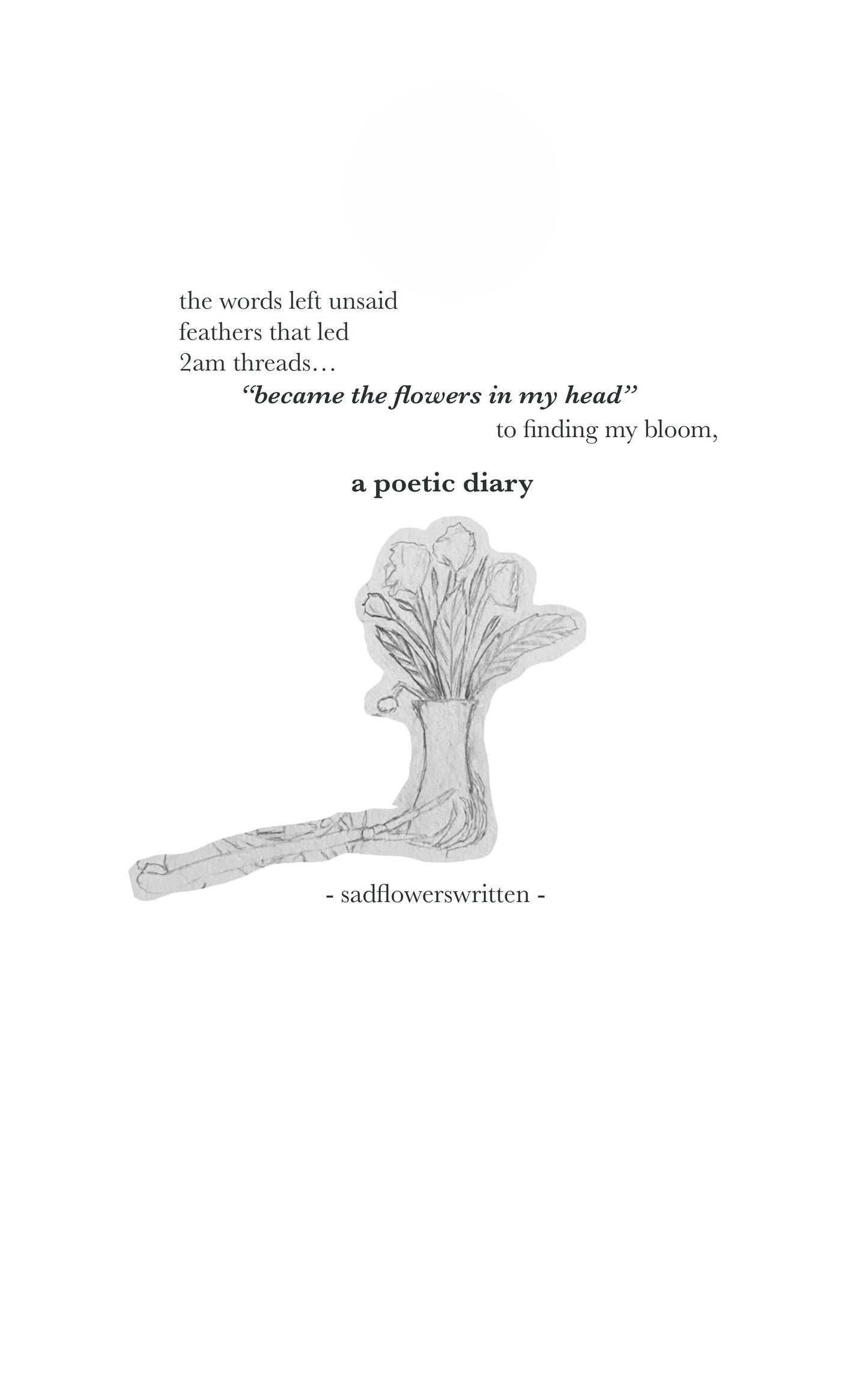my gift to you - 13 pages of sadflowerswritten VOLUME BLOOM